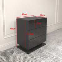 Modern LED Nightstand With 3 Drawers And RGB Lighting, Stylish  Bedside Table For Bedroom Decor