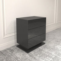 Modern LED Nightstand With 3 Drawers And RGB Lighting, Stylish  Bedside Table For Bedroom Decor