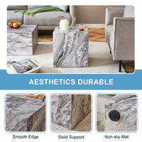 Modern Gray Textured MDF Coffee Table Stylish Design Easy Assembly Elevate Your Living Space