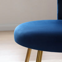 Elegant Velvet Dining Chairs Set Of 2 With Woven Backrest And Golden Metal Legs For Living Room Kitchen Bedroom