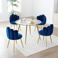 Elegant Velvet Dining Chairs Set Of 2 With Woven Backrest And Golden Metal Legs For Living Room Kitchen Bedroom