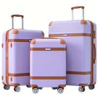 Lightweight 3 Piece Hardshell Luggage Set With 8 Spinner Wheels And TSA Lock 20 24 28 Inch Durable Travel Suitcases