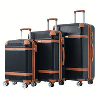 Lightweight 3 Piece Hardshell Luggage Set With 8 Spinner Wheels And TSA Lock 20 24 28 Inch Durable Travel Suitcases