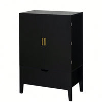Elegant Bar Cabinet With Wine Racks And Stemware Holder For Home Storage And Display