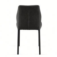 Modern PU Leather Armless Dining Chairs Set Of 4 With Metal Legs For Kitchen And Living Room
