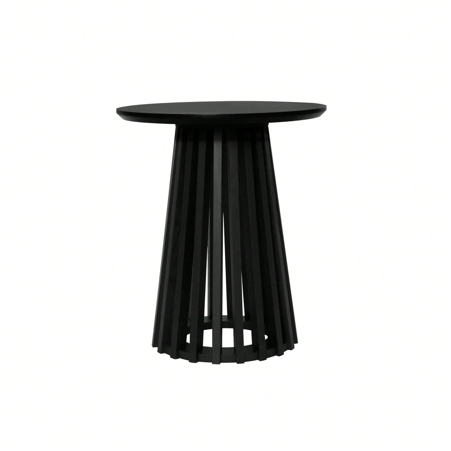 Round Coffee Table Set Of 2 With Grille Design For Living Room Bedroom And Balcony Scratch Resistant Waterproof Pine Wood Base