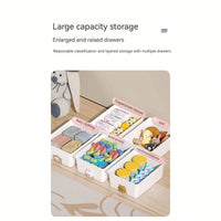 8 Drawer Rolling Storage Cart 4 Tier Organizer for Home Office and Dorm Durable Multi-Purpose Solution for Toys Books and More