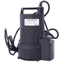 1/4 Automatic Submersible Pool Cover Pump 1850 GPH Water Removal For Pools Hot Tubs Rooftops And More With 3/4 Check Valve Adapter