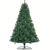 6ft Full Natural Spruce PVC Artificial Christmas Tree With Foldable Metal Stand Unlit Green