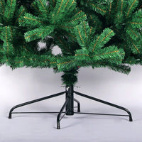 6ft Full Natural Spruce PVC Artificial Christmas Tree With Foldable Metal Stand Unlit Green