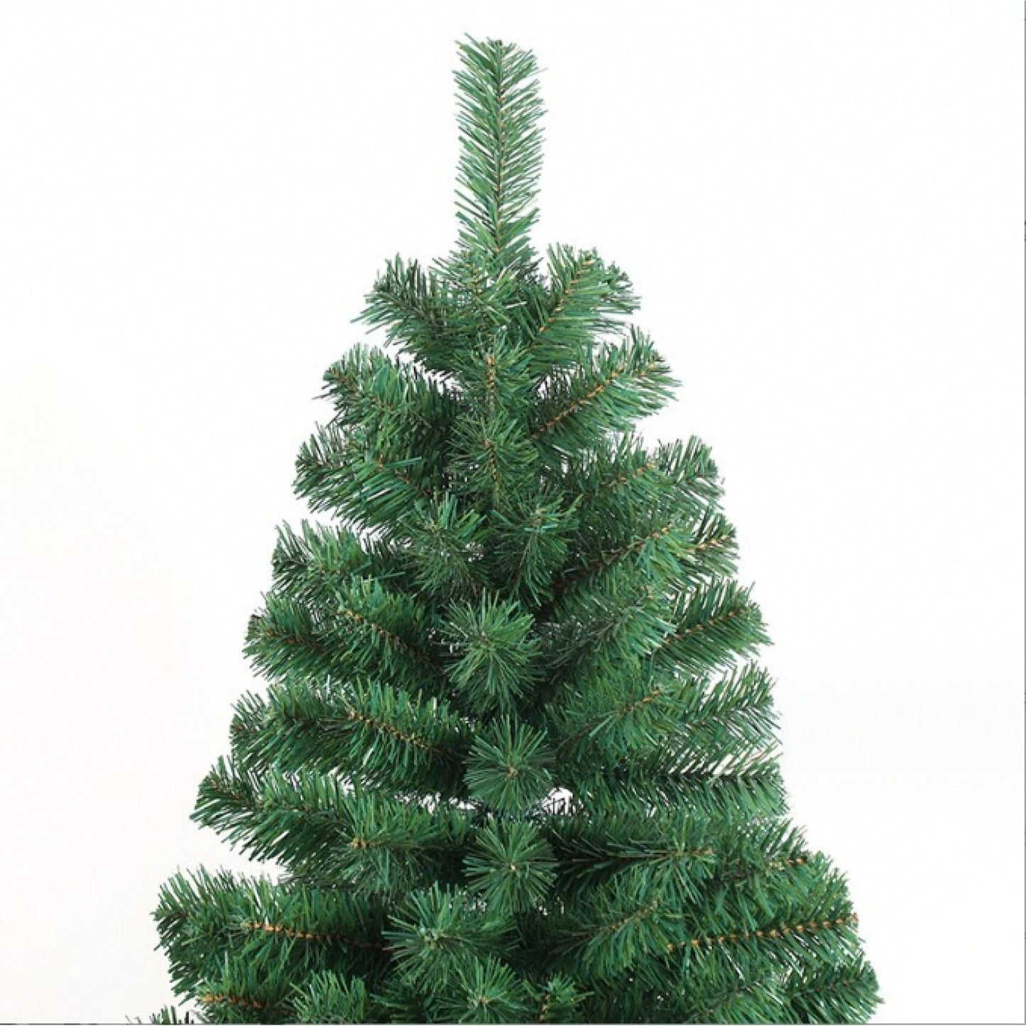 8ft Full Natural Spruce PVC Artificial Christmas Tree With 1680 Tips And Sturdy Metal Stand Unlit Green