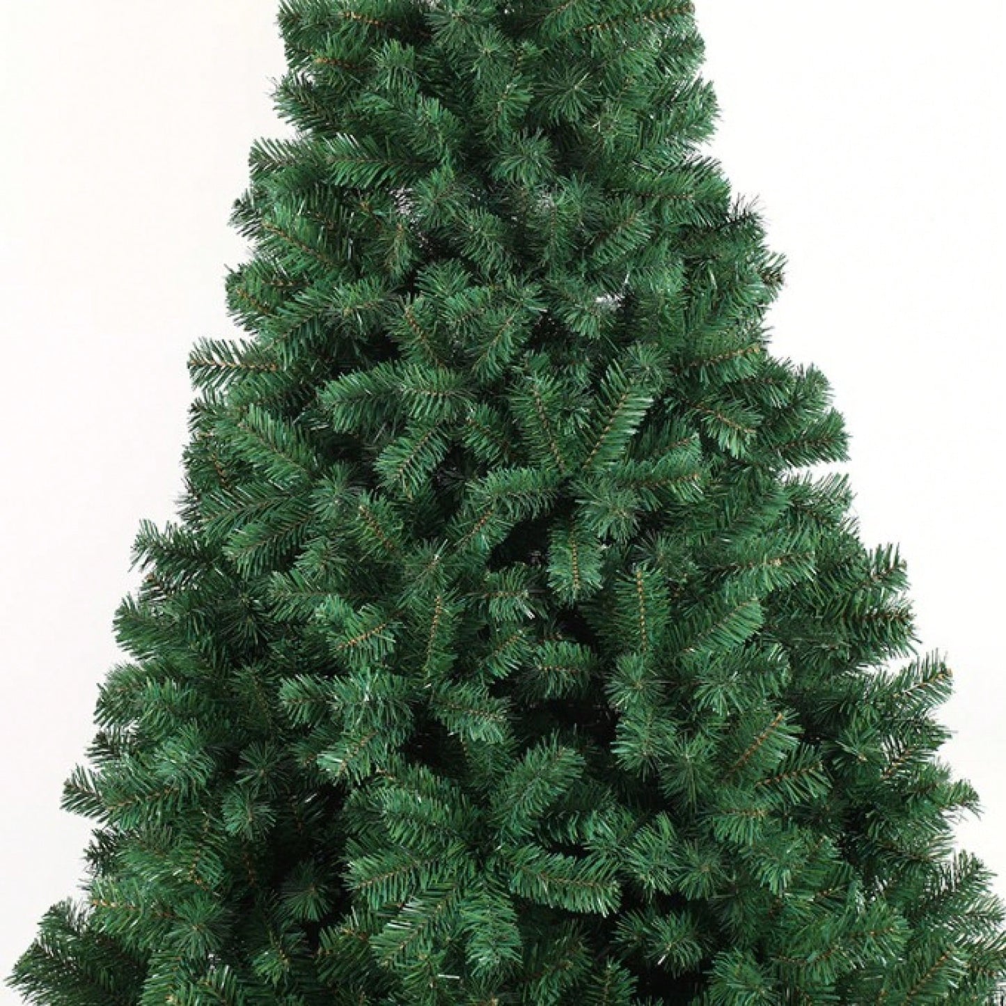 8ft Full Natural Spruce PVC Artificial Christmas Tree With 1680 Tips And Sturdy Metal Stand Unlit Green