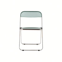 Transparent Folding Acrylic Chair Stackable Crystal Seat With Chrome Frame For Living Room And Events