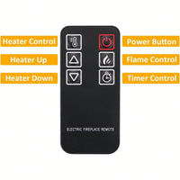 23 Inch Electric Fireplace Insert Heater with Remote Control Adjustable Realistic Logs and Flames 1400W for Indoor Heating Up to 300 Sq Ft
