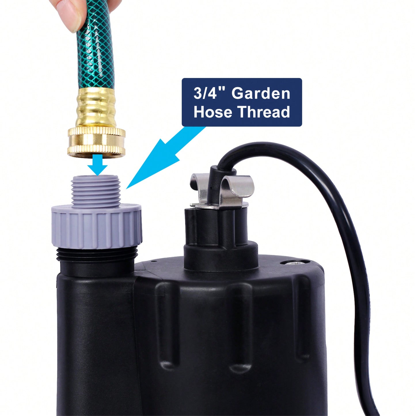 1/3HP Submersible Water Pump 2500GPH Thermoplastic Utility Pump With 10ft Power Cord For Efficient Water Transfer Indoor Outdoor Use