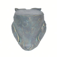 Rustic Gold Patina Garden Stool Multi-Purpose Accent Table Weather-Resistant Lightweight Concrete Easy To Clean No Assembly Required