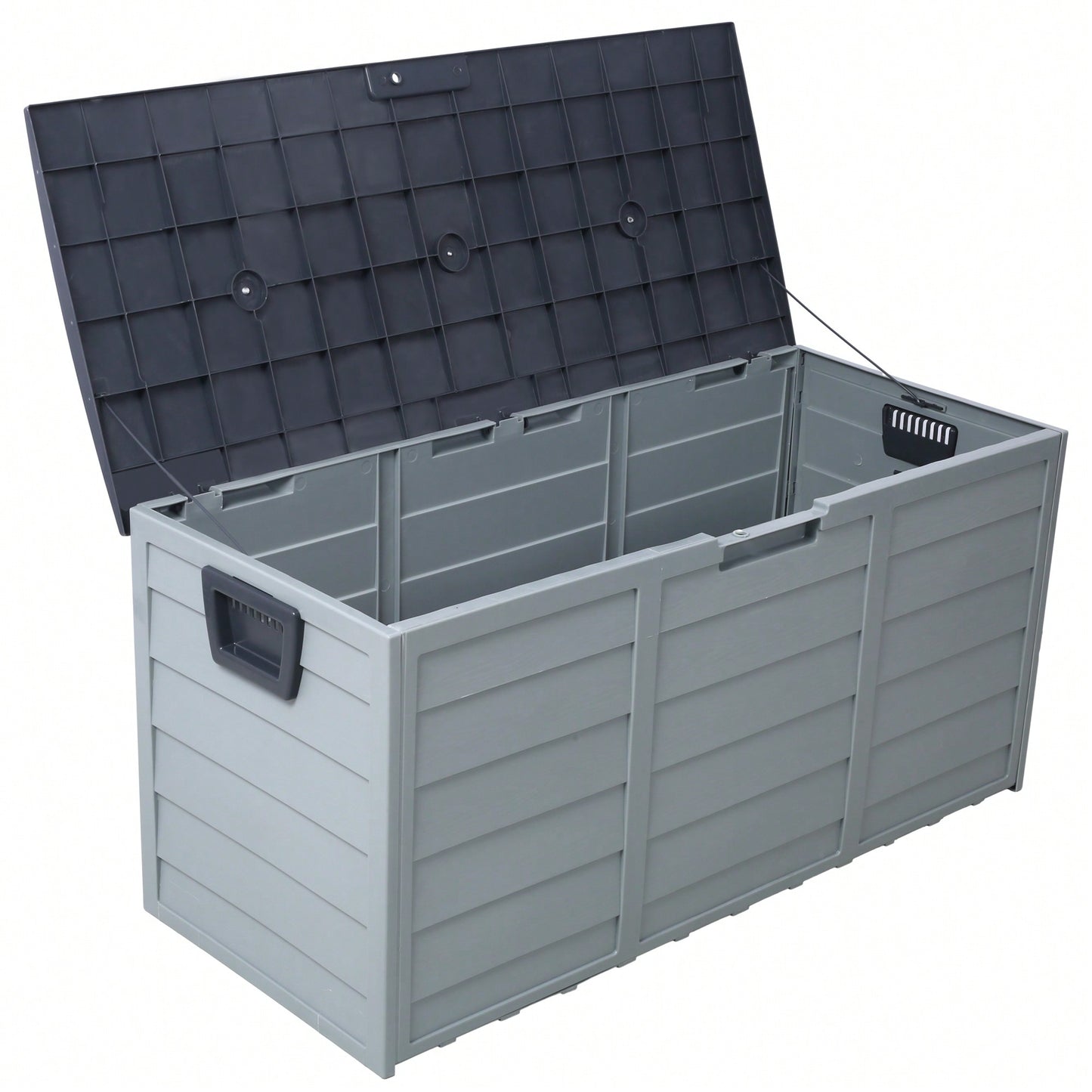 Versatile 75 Gallon Outdoor Storage Deck Box With Wheels For Patio Furniture, Cushions, Garden Tools, And Pool Toys