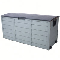 Versatile 75 Gallon Outdoor Storage Deck Box With Wheels For Patio Furniture, Cushions, Garden Tools, And Pool Toys