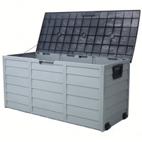 Versatile 75 Gallon Outdoor Storage Deck Box With Wheels For Patio Furniture, Cushions, Garden Tools, And Pool Toys