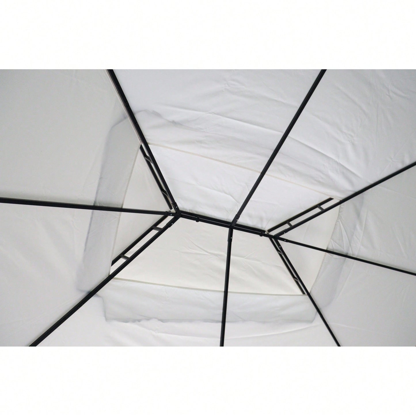 13x10 Ft Double Roof Patio Gazebo Replacement Canopy Top Fabric UV Protection Water-Repellent