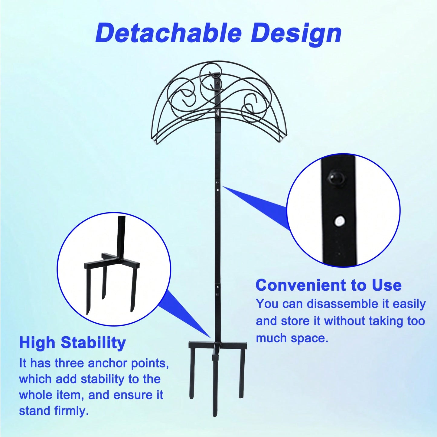 Heavy Duty Removable Freestanding Garden Hose Holder For Outdoor Patio - Detachable And Space-Saving Design