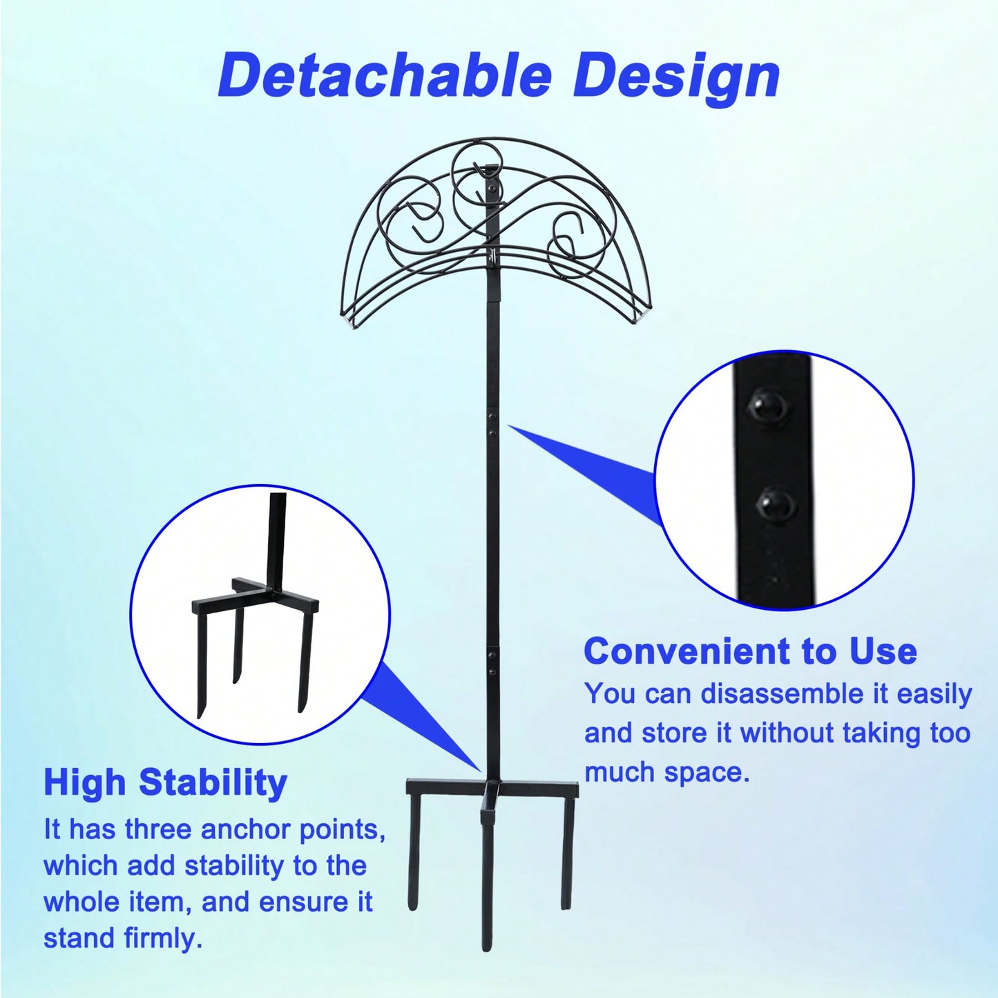 Heavy Duty Removable Freestanding Garden Hose Holder For Outdoor Patio - Detachable And Space-Saving Design