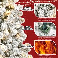 5FT Pre-Lit PVC Memory Wire Christmas Tree With Fluffy Tips And Stable Stand