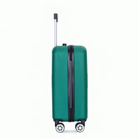 4-Piece Lightweight ABS Luggage Set With Makeup Case And 360° Spinner Wheels