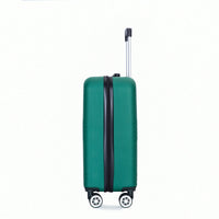 4-Piece Lightweight ABS Luggage Set With Makeup Case And 360° Spinner Wheels