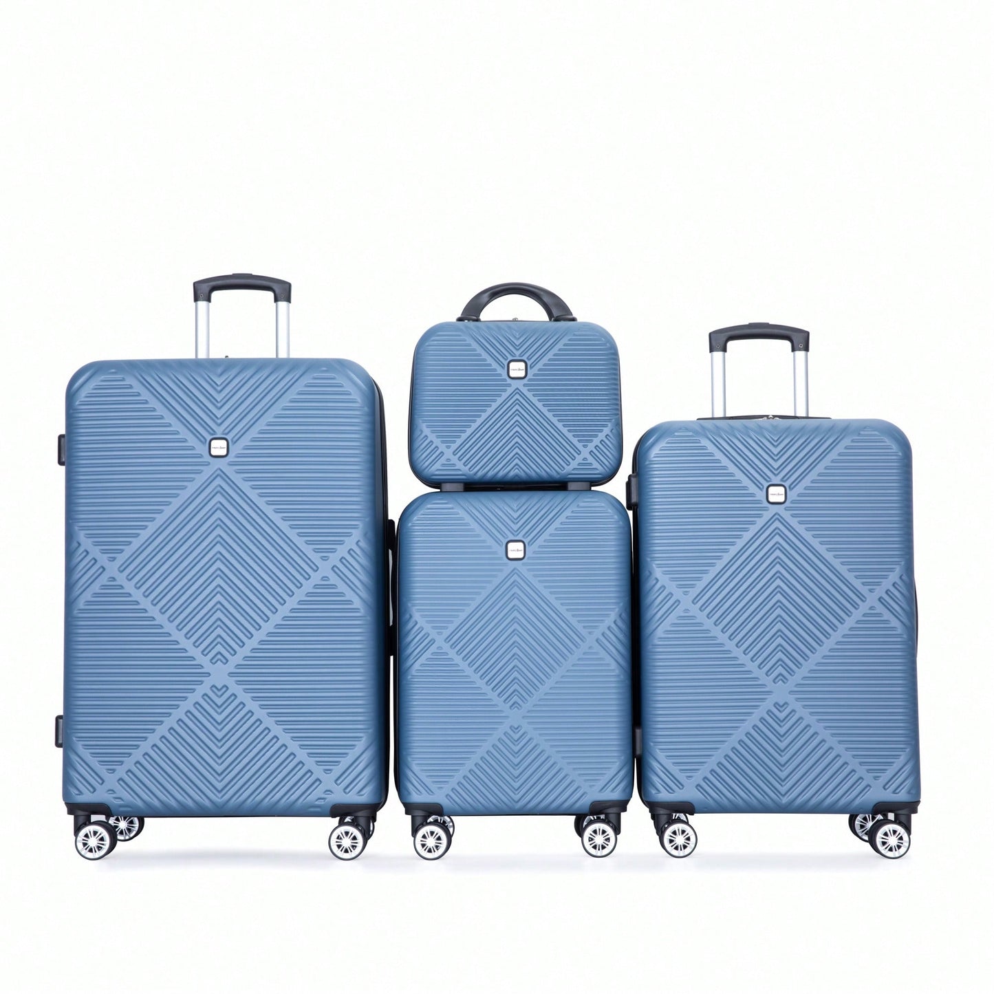 4-Piece Lightweight ABS Luggage Set With Makeup Case And 360° Spinner Wheels