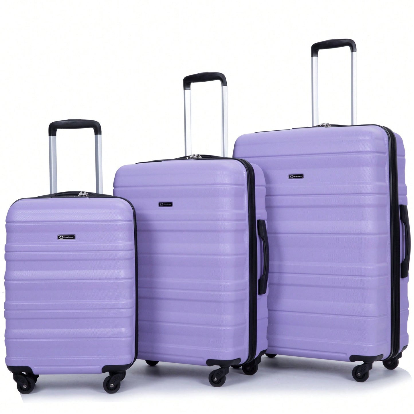 Expandable 3-Piece Lightweight PC Luggage Set With TSA Lock, Spinner Wheels, And Hooks