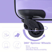 Expandable 3-Piece Lightweight PC Luggage Set With TSA Lock, Spinner Wheels, And Hooks