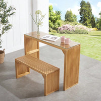 Pine Wood Dining Bench And Table Set – Multi-Functional Indoor/Outdoor Design