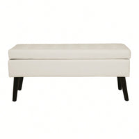 43.3" Storage Bench With Tufted Design – End Of Bed And Entryway Ottoman