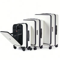 3-Piece Hardshell Luggage Set With Front Opening And TSA Lock