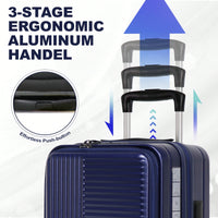 3-Piece Hardshell Luggage Set With Front Opening And TSA Lock