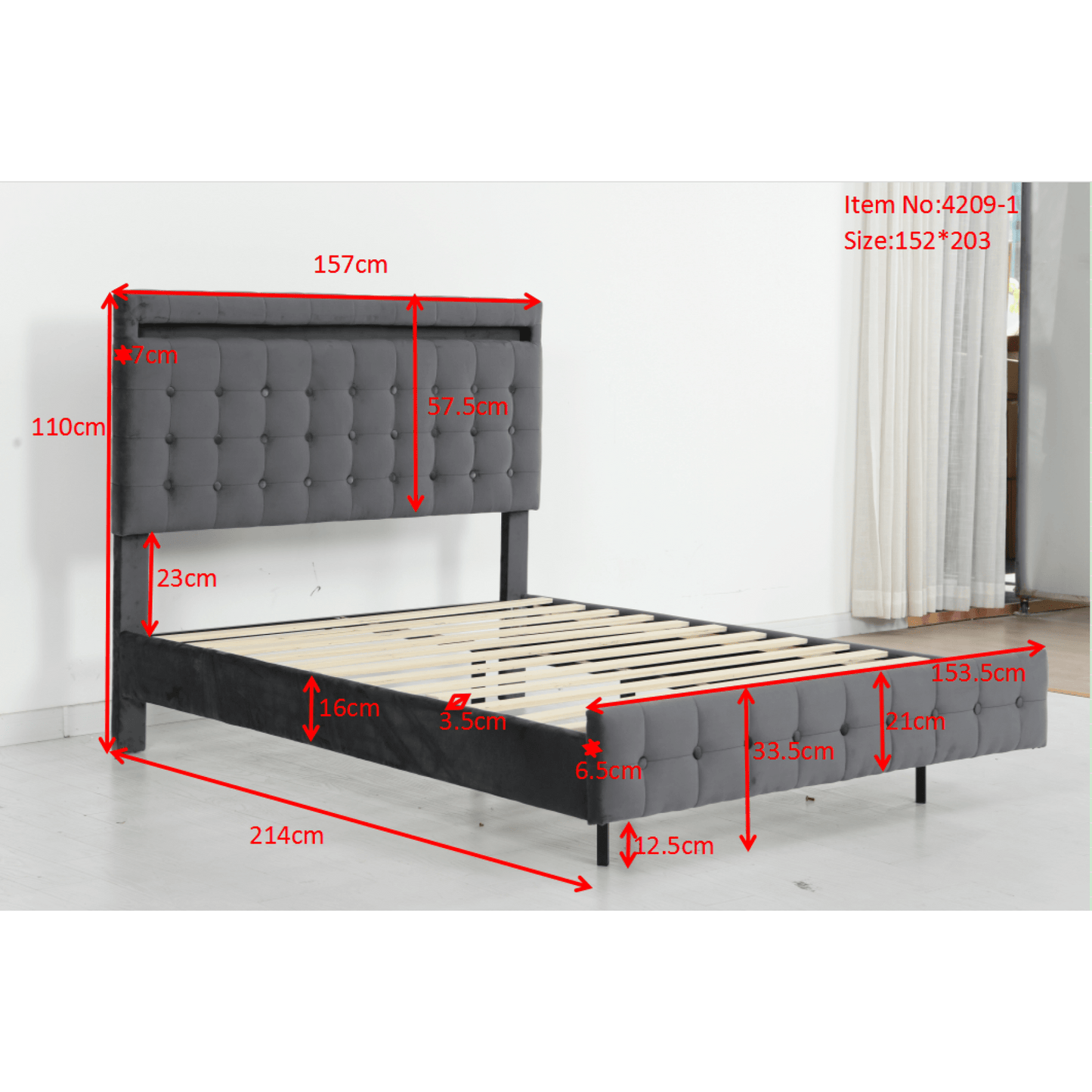 Modern Floating Platform Bed With Adjustable Headboard – Easy Assembly And Durable Support