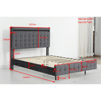 Modern Floating Platform Bed With Adjustable Headboard – Easy Assembly And Durable Support