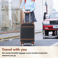 Lightweight Hardshell 24-Inch Spinner Suitcase Set With TSA Lock - Stylish Black Travel Luggage With Dual Wheels And Extra Bags