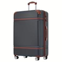 Lightweight Hardshell 24-Inch Spinner Suitcase Set With TSA Lock - Stylish Black Travel Luggage With Dual Wheels And Extra Bags