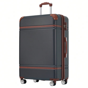 Lightweight Hardshell 24-Inch Spinner Suitcase Set With TSA Lock - Stylish Black Travel Luggage With Dual Wheels And Extra Bags