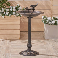 Elegant Outdoor Bird Bath Crafted From Durable Aluminum And Iron For Garden Décor