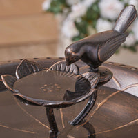 Elegant Outdoor Bird Bath Crafted From Durable Aluminum And Iron For Garden Décor