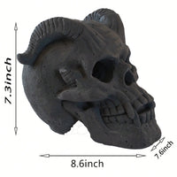 Fireproof Imitation Skull Gas Log For Natural Gas Or Propane Fireplaces, Fire Pits, Campfires, Halloween Decor, And BBQs