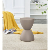 Contemporary Modern Accent Stool And Side Table With Storage – Stylish End Table For Living Room Decor