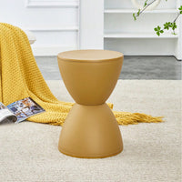 Chic Mustard Yellow Plastic Stool - Stylish Contemporary Side Table For Modern Homes