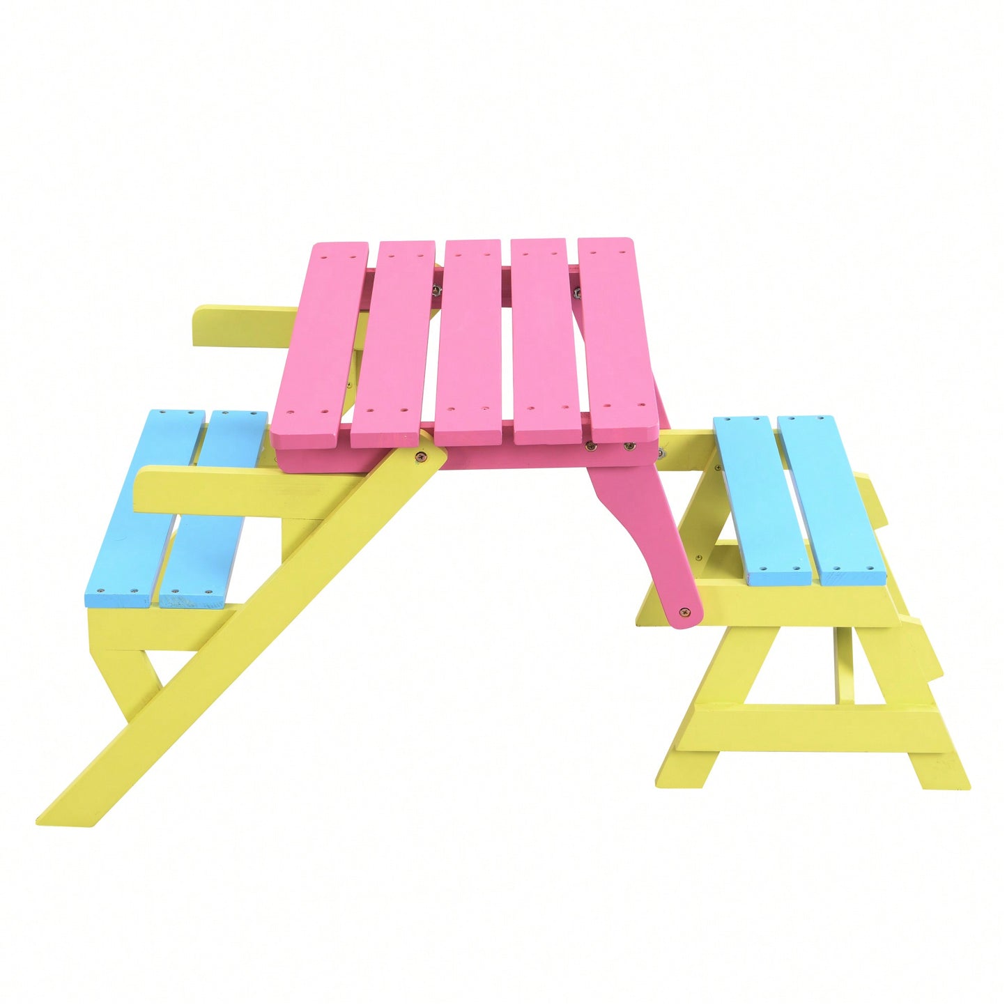 Versatile Kids' Armchair Set With Table And Two Benches - Perfect All-In-One Furniture Solution For Play And Learning