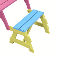 Versatile Kids' Armchair Set With Table And Two Benches - Perfect All-In-One Furniture Solution For Play And Learning