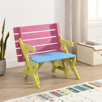 Versatile Kids' Armchair Set With Table And Two Benches - Perfect All-In-One Furniture Solution For Play And Learning