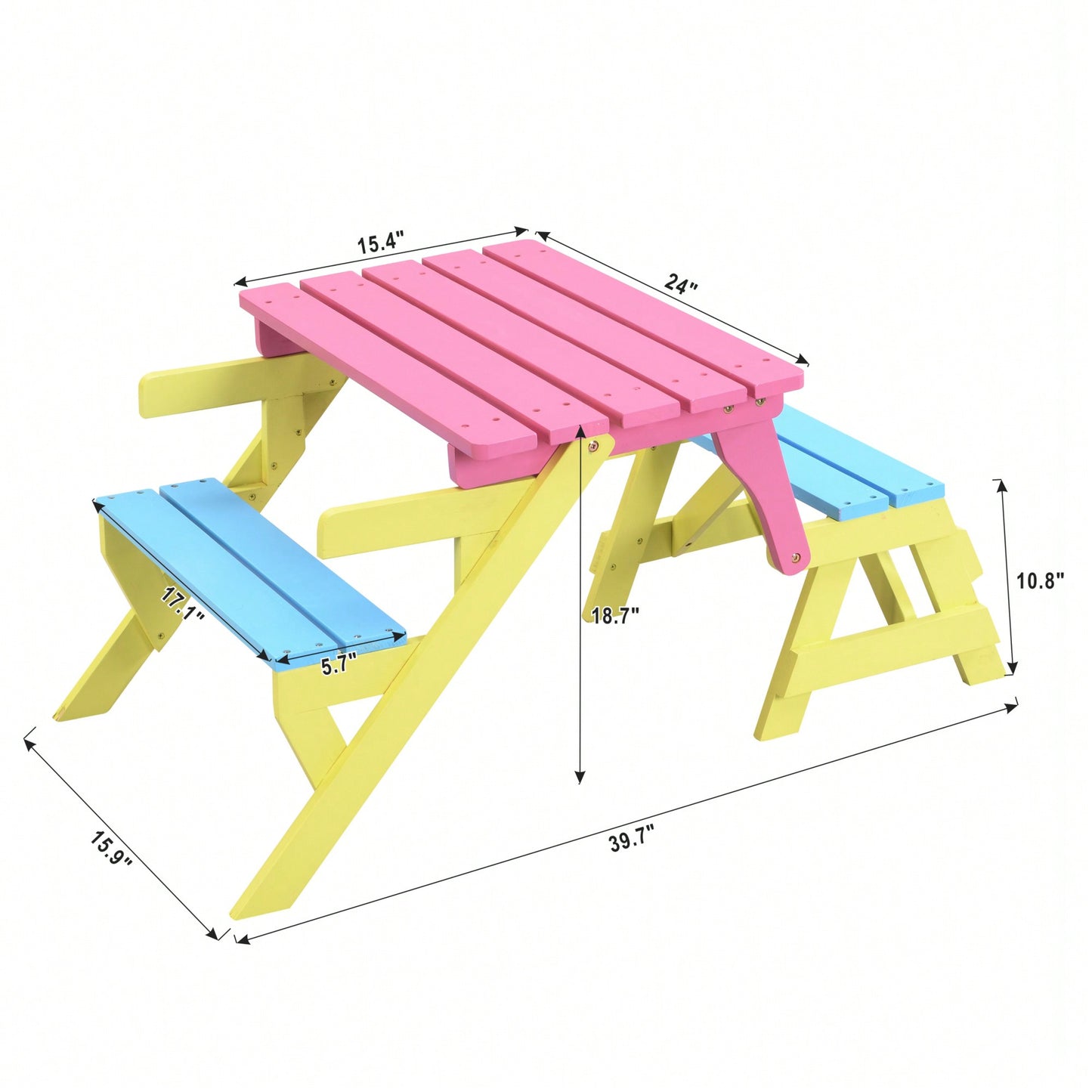 Versatile Kids' Armchair Set With Table And Two Benches - Perfect All-In-One Furniture Solution For Play And Learning